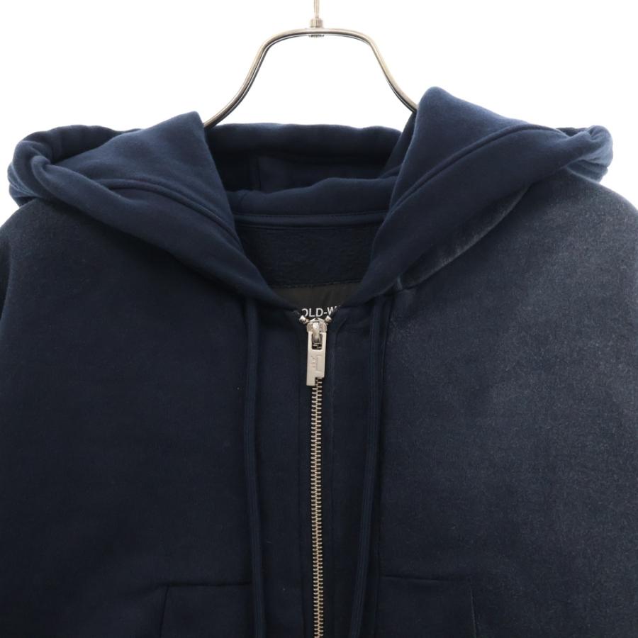 A-COLD-WALL アコールドウォール フロント 切り替え デザイン ジップアップ スウェットパーカー ネイビー A-COLD-WALL アコールドウォール フロント 切り替え デザイン ジップ