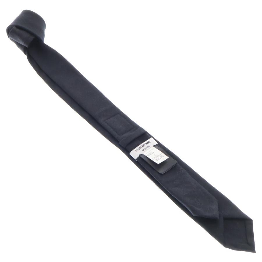 【未使用に近い】Thom Browne ネイビー ネクタイ　トリコロール　ウール THOM BROWNE（トム ブラウン） Tricolor Wool Tie トリコロール ウール