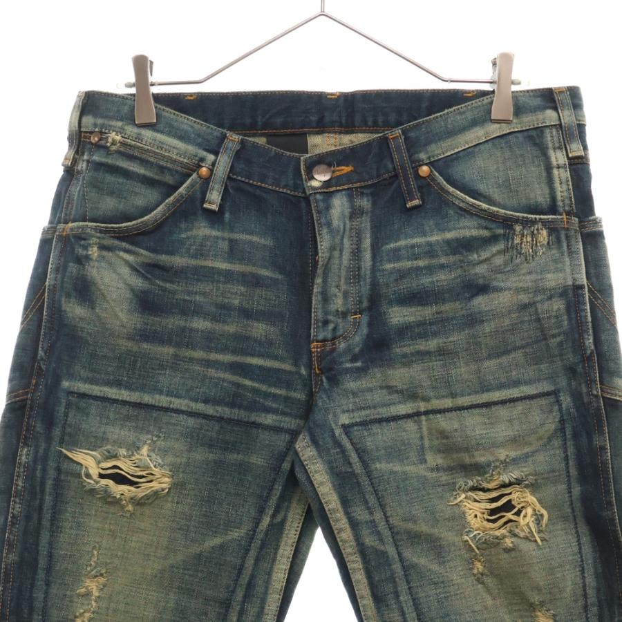 AKM エーケーエム ×Wrangler ラングラー ブーツカット ダメージ デニム