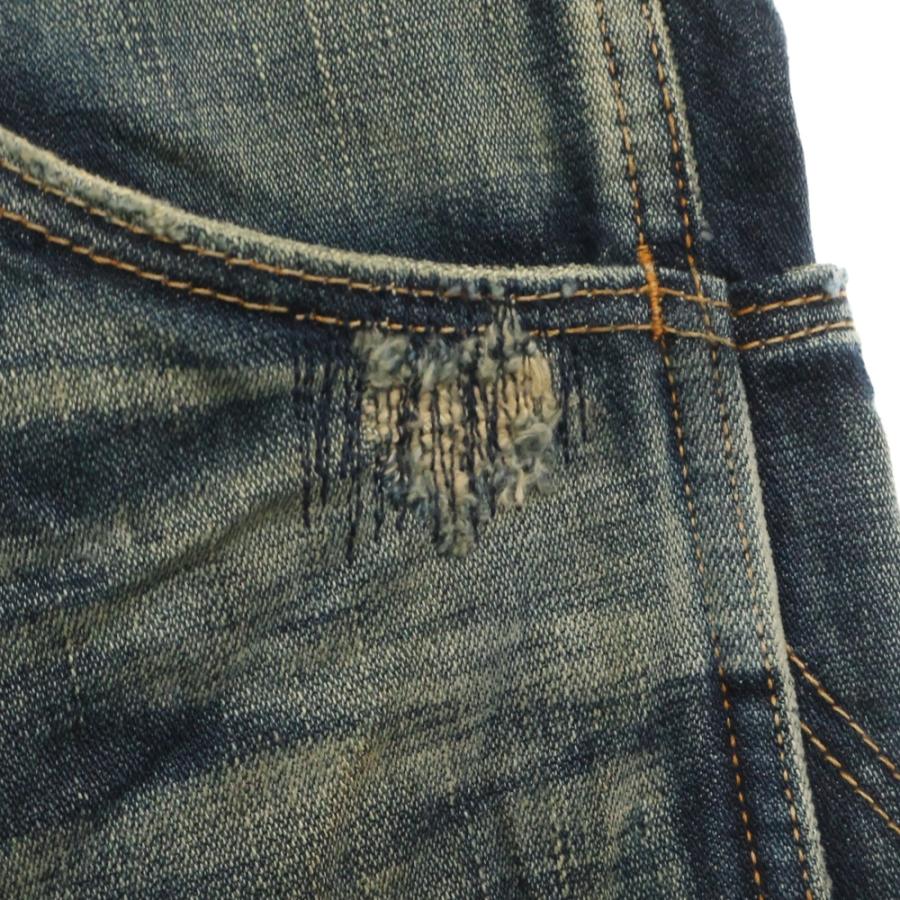 AKM エーケーエム ×Wrangler ラングラー ブーツカット ダメージ デニム