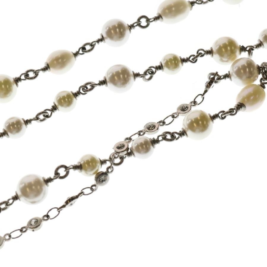 CHANEL（シャネル） 20SS ココマーク ラインストーン パール 2連