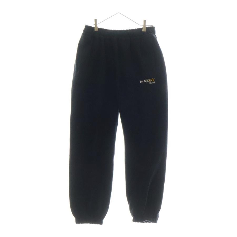 THE BLACK EYE PATCHコラボ ブラック スウェット S THE BLACK EYE PATCH ブラックアイパッチ ロゴ刺繍 スウェットパンツ
