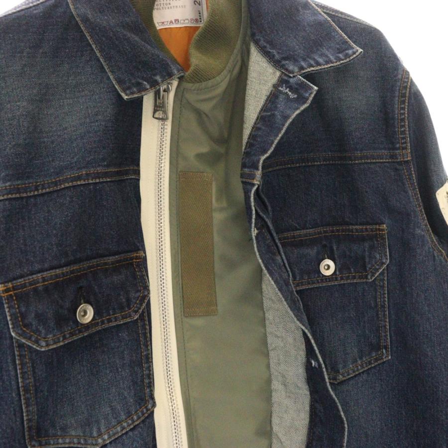sacai Sacai サカイ Denim Nylon Twill Jacket デニムドッキング