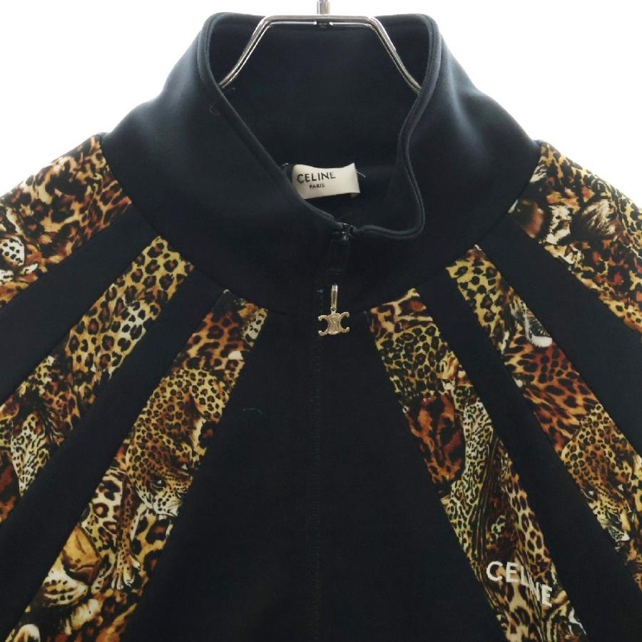 CELINE セリーヌ 22AW ジップアップレオパードブルゾン ブラック  