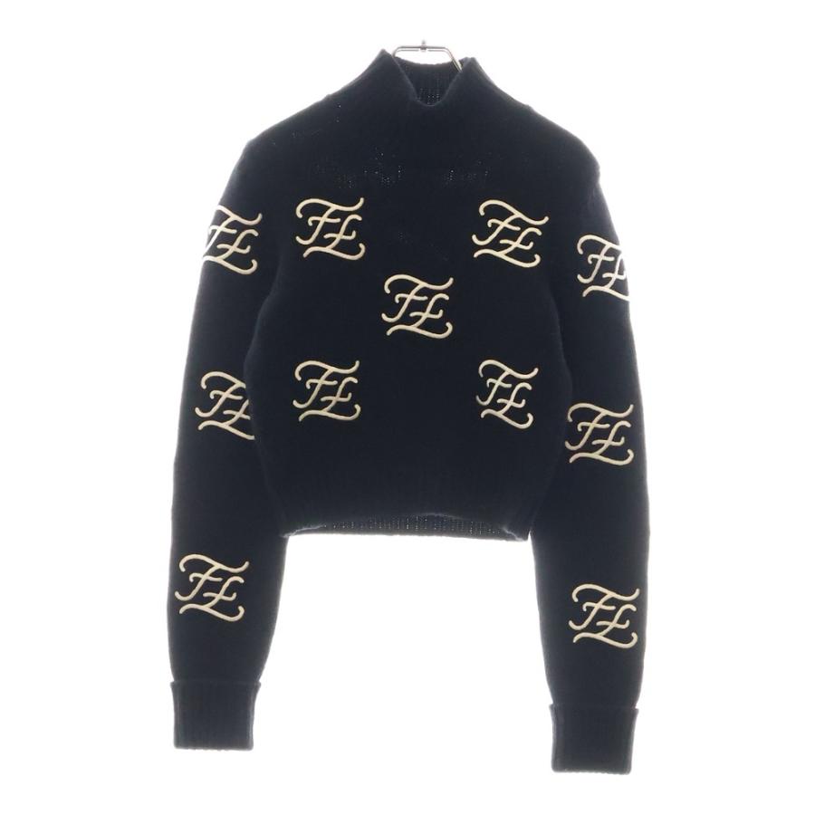 FENDI（フェンディ） FF刺繍 カリグラフィ ウール ハイネック ニット