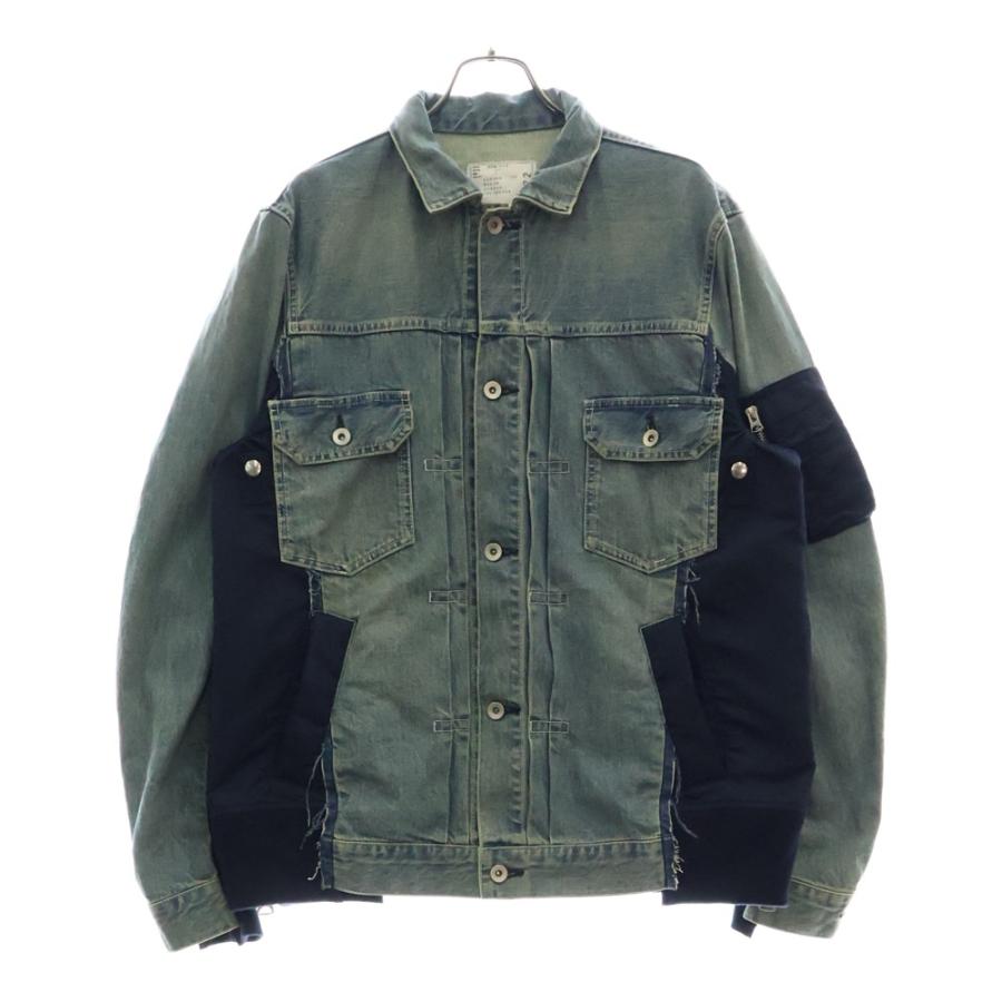 sacai Sacai サカイ 21AW MA-1 ドッキング 再構築 デニム トラッカー 