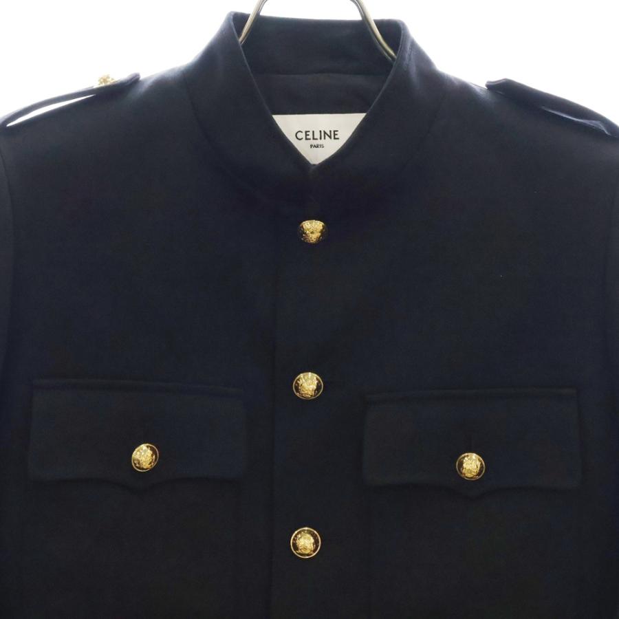 CELINE（セリーヌ） ウールオフィサーサファリジャケットブルゾン