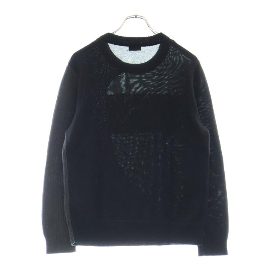 DIESEL（ディーゼル） ロゴ クルーネック ニット セーター ブラック 