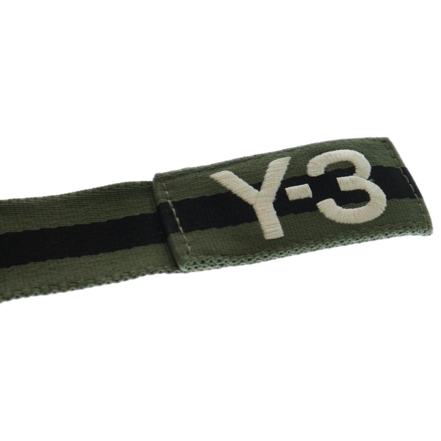 Y-3 ワイスリー RING BELT ロゴプリント Dリング ベルト グリーン