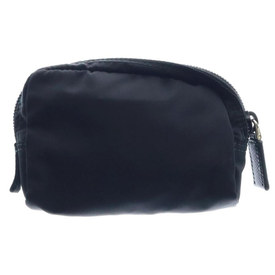 PRADA（プラダ） トライアングルロゴ ナイロン ミニポーチ ブラック