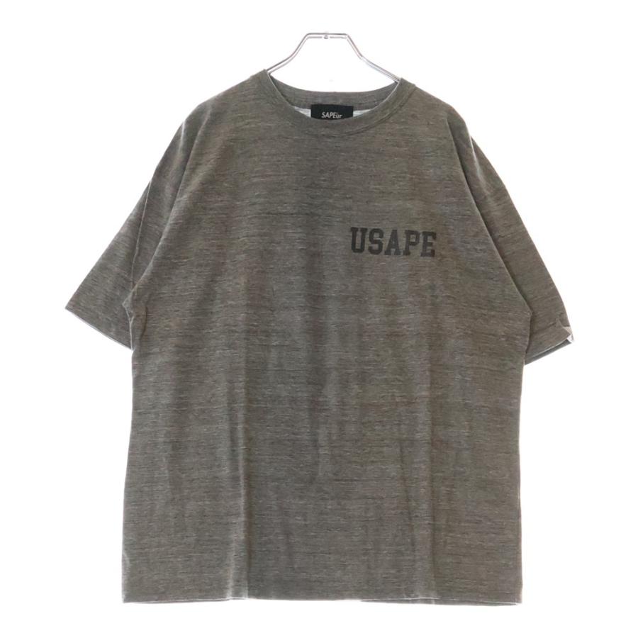 SAPEur サプール USAPE ロゴプリント クルーネック 半袖Tシャツ 