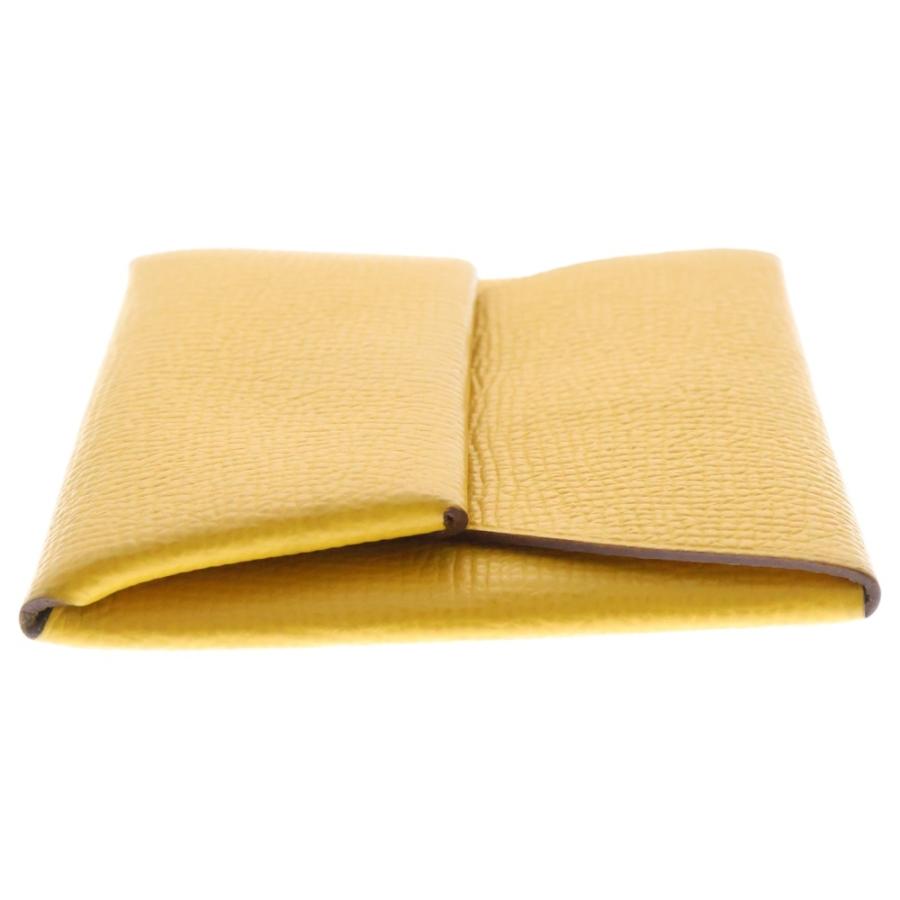 HERMES バスティア　イエロー レザー ケース HERMES（エルメス） バスティア ヴォーエプソン レザー コインケース