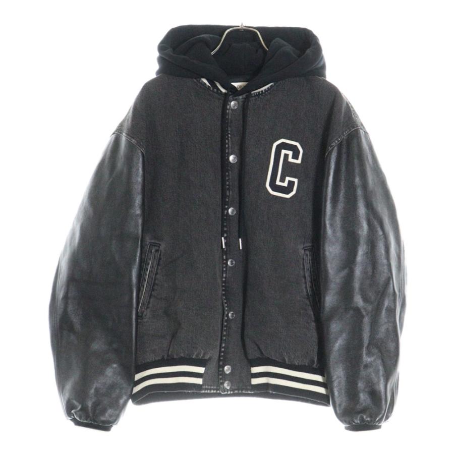 CELINE（セリーヌ） ピズモウォッシュデニム フード付き アームレザー