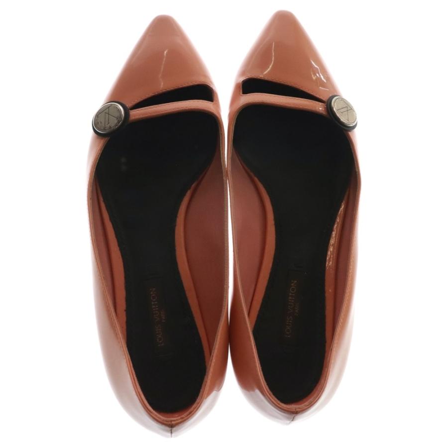 LOUIS VUITTON ルイヴィトン ポインテッドトゥ ロゴ エナメル フラット  