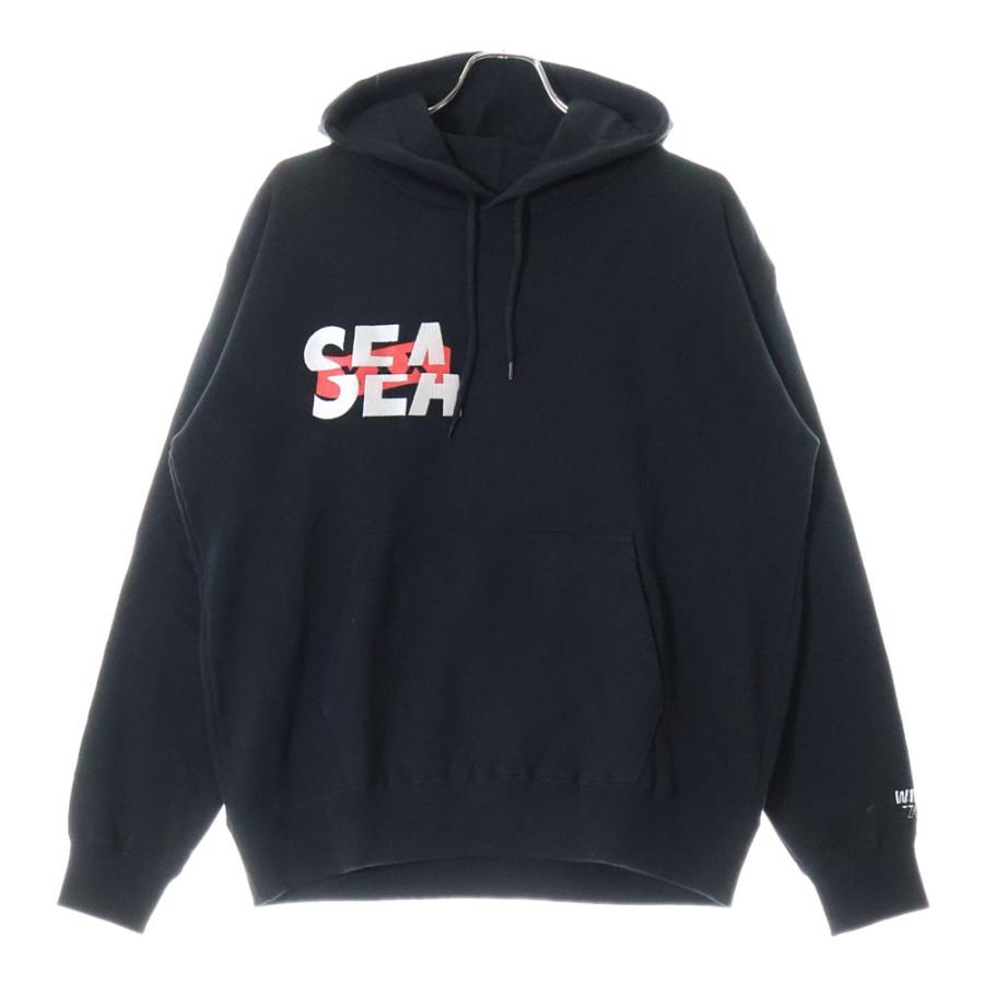 ウィンダンシー×ゴッドセレクショントリプルエックス　黒 フード付きパーカー 中古・古着通販】WIND AND SEA (ウィンダンシー) GOD SELECTION XXX