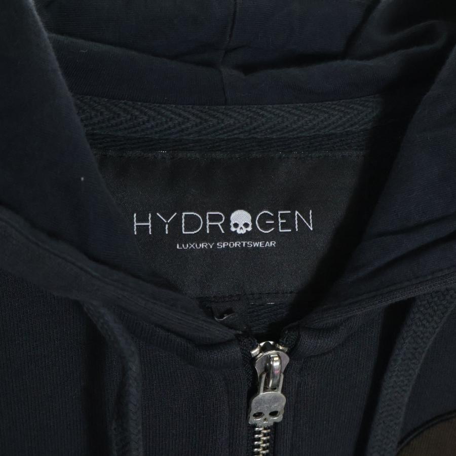 HYDROGEN（ハイドロゲン） フロントスカル刺繍 ジップアップパーカー