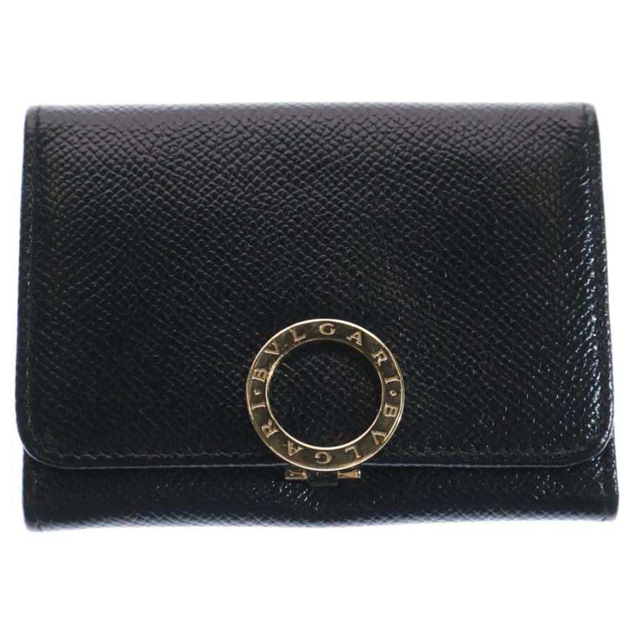 BVLGARI（ブルガリ） オーバルロゴ レザーカードケース フラグメント