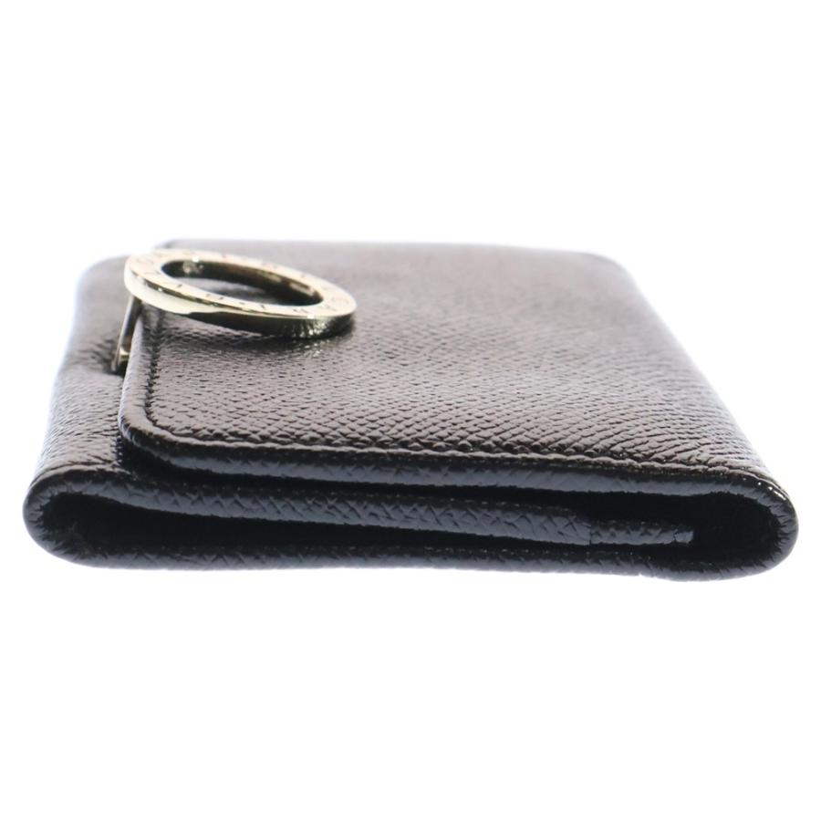 BVLGARI（ブルガリ） オーバルロゴ レザーカードケース フラグメント