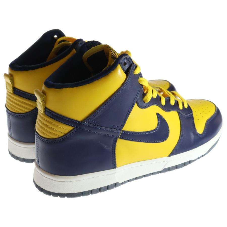 1998 NIKE ダンク　紺黄　ハイ イエロー/ネイビー NIKE（ナイキ） 【観賞用1998年製】 DUNK HIGH LE ダンク ハイカット