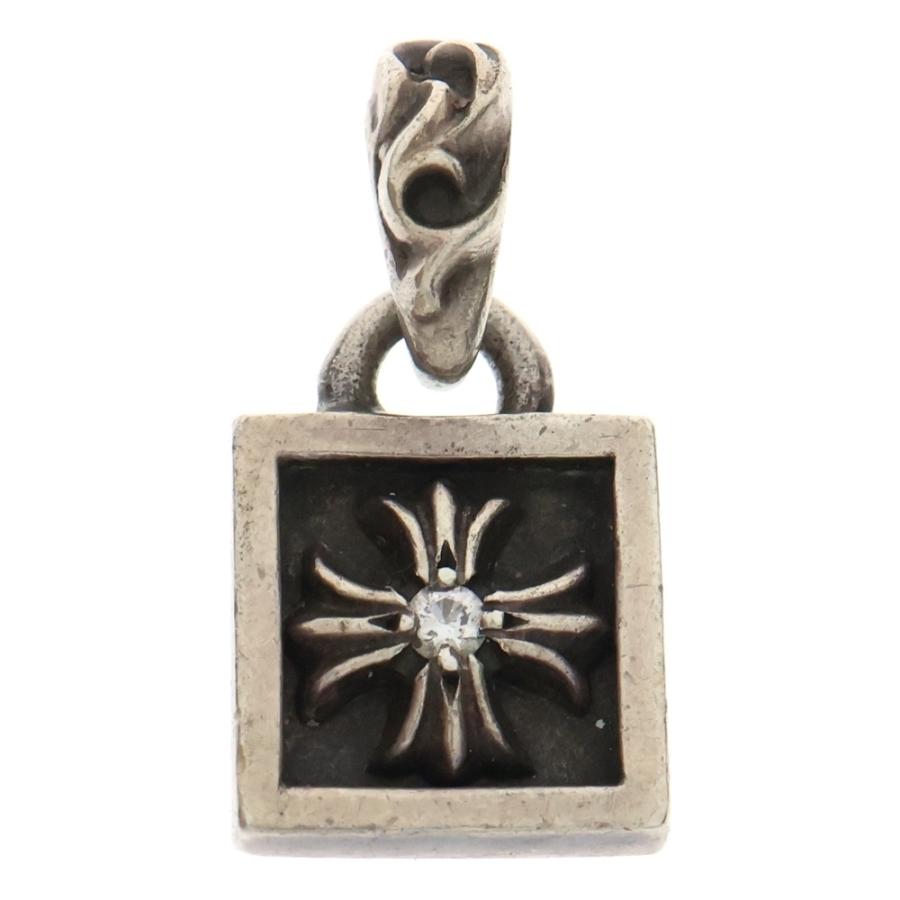 クロムハーツ　CHフレームドプラス　純正1ダイヤ入り　美品 クロムハーツフレームドCHプラスチャームwithダイヤモンド|クロム