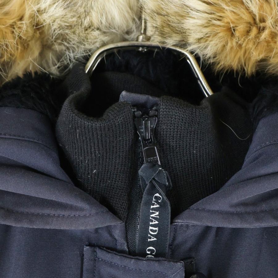 CANADA GOOSE カナダグース KENSINGTON PARKA ケンジントン ロゴワッペン ファー フーデッド ダウンジャケット ネイビー 2506L