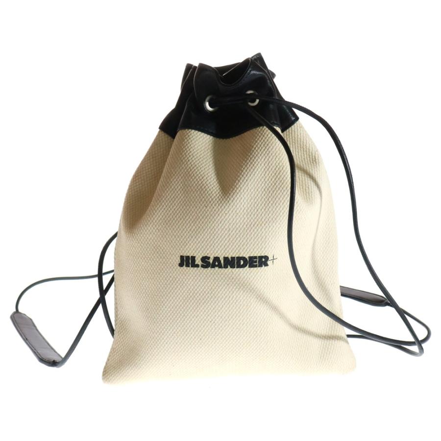 JIL SANDER + ジルサンダープラス ドローストリング レザー切り替え