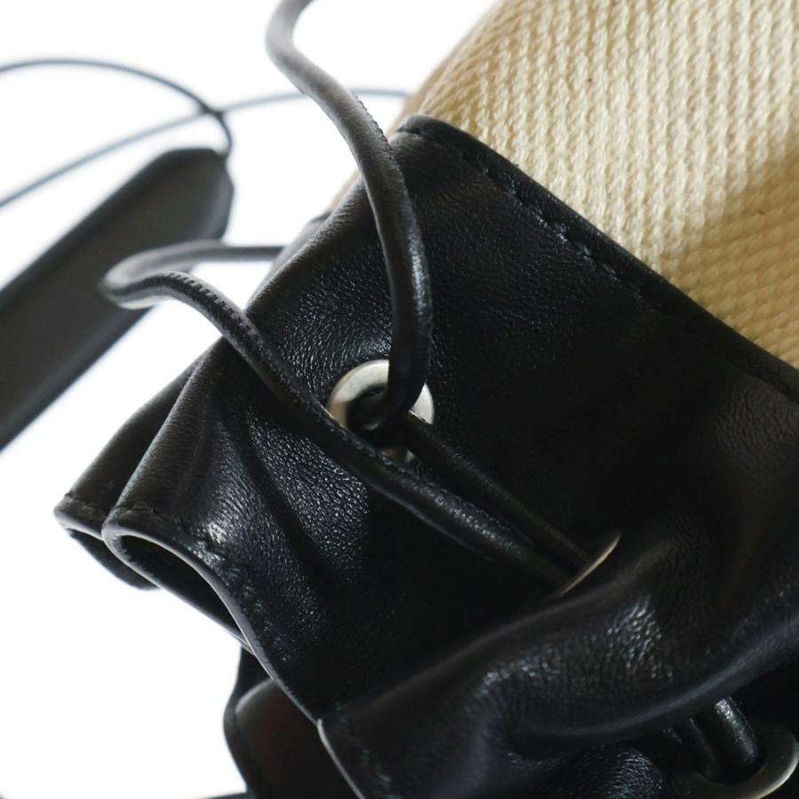JIL SANDER + ジルサンダープラス ドローストリング レザー切り替え