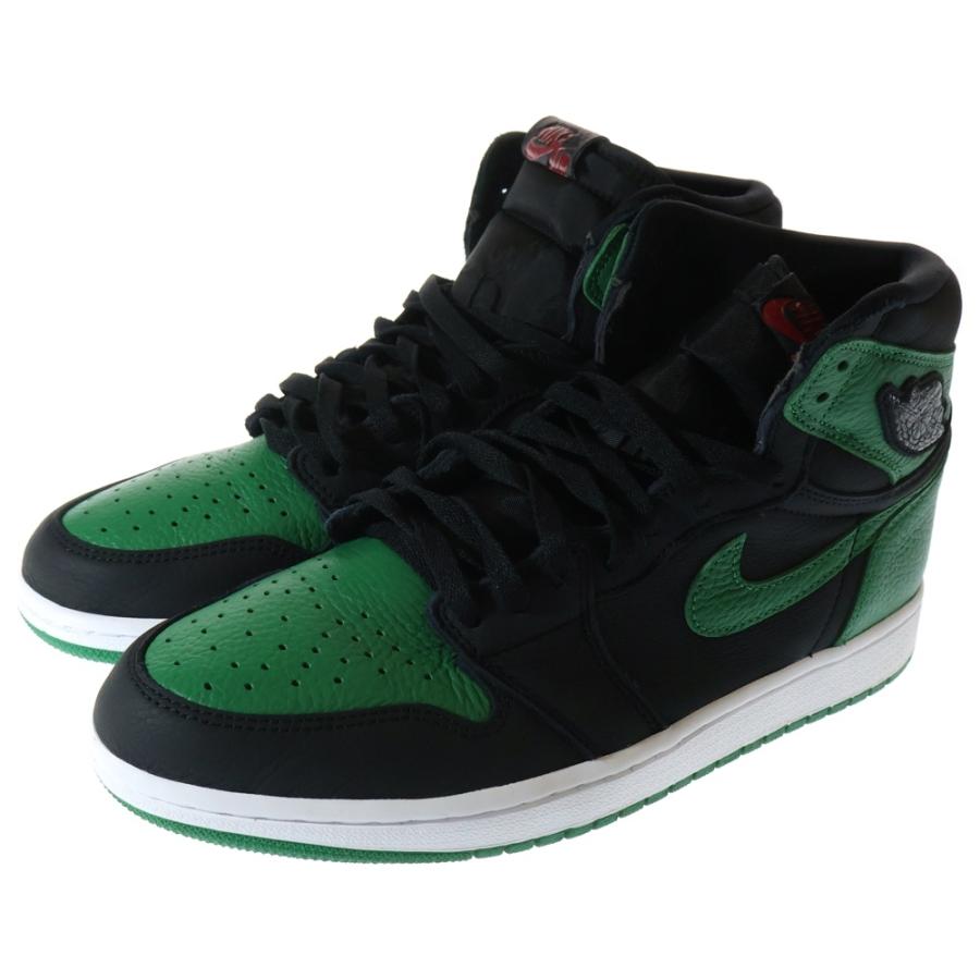 【美品】Nike Air Jordan 1 high パイングリーン　黒緑 国内2月29日発売予定】ナイキ エア ジョーダン 1 レトロ ハイ OG