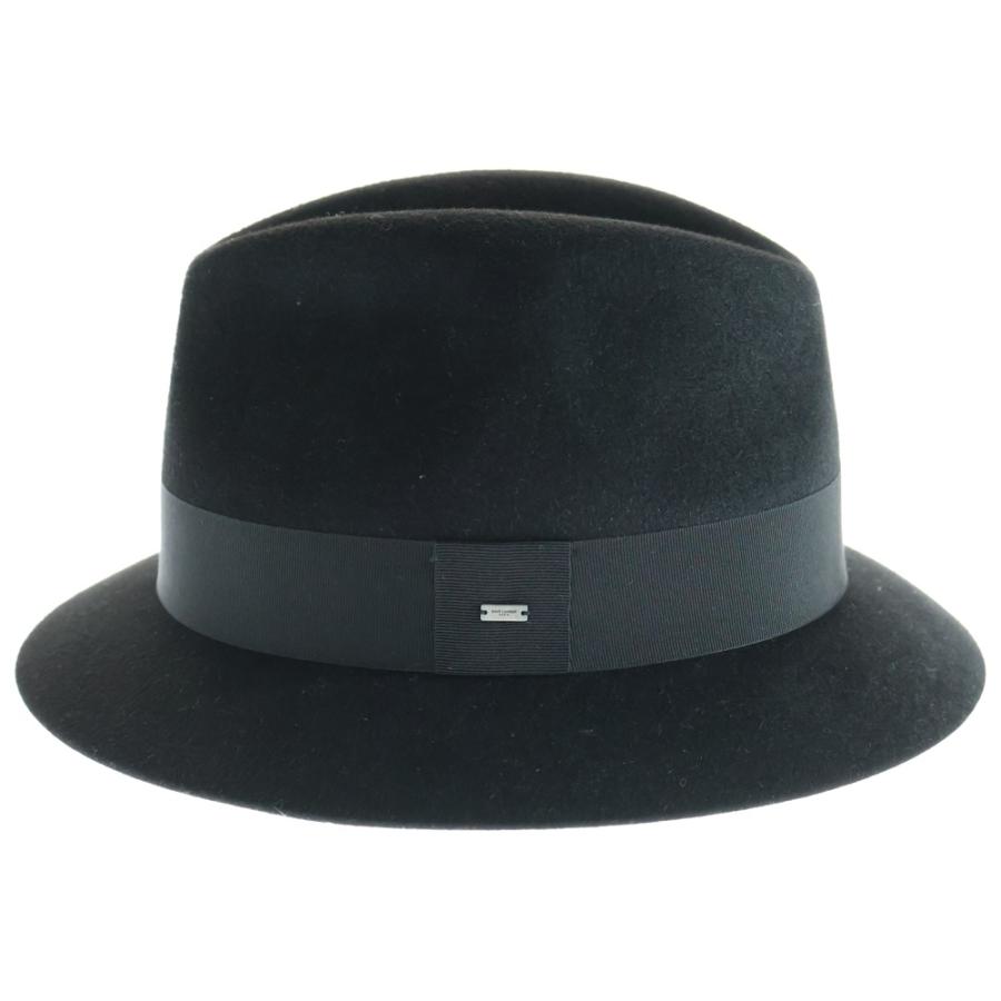 SAINT LAURENT サンローラン ハット ブラック 正規品 SAINT LAURENT PARIS サンローランパリ CHAPEAU LIAM シャポー ウール