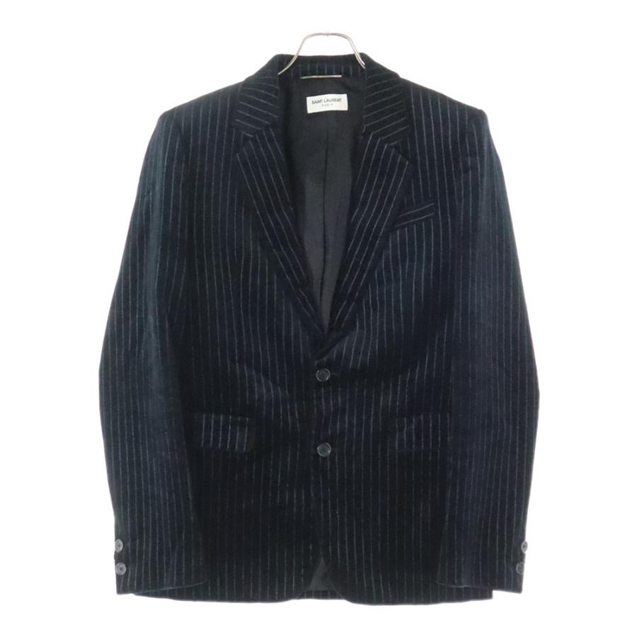 SAINT LAURENT PARIS サンローランパリ ストライプベロア テーラード