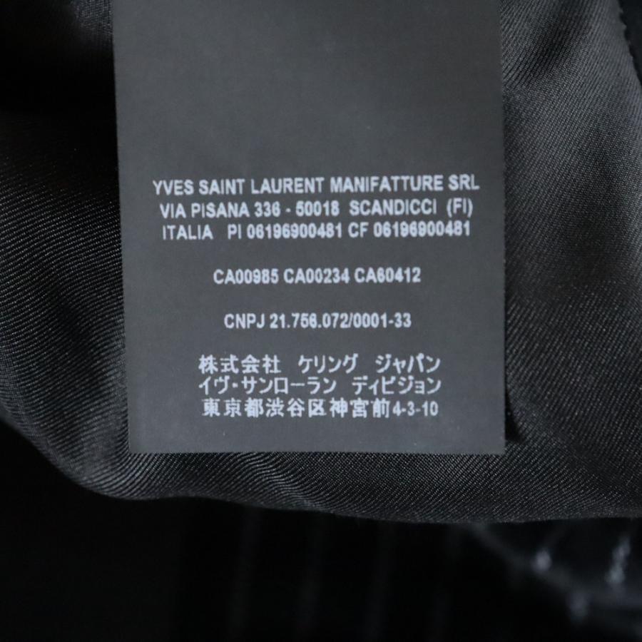 美品✨ SAINT LAURENT テーラードジャケット　ブラック　44 Saint Laurent Paris(サンローランパリ) ウールテーラードジャケット