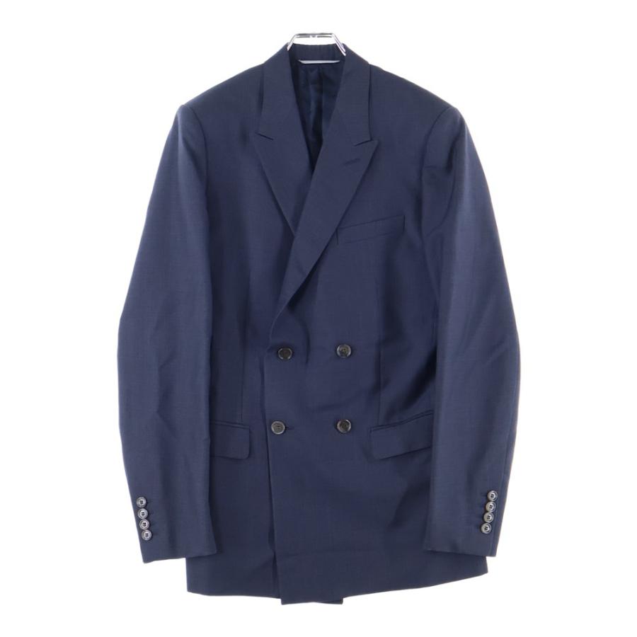 ディオール ピークドラペル 2B ダブルプレスト テーラードジャケット