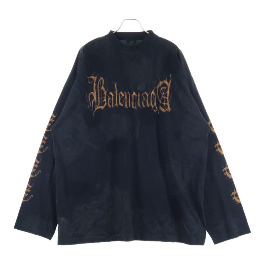 BALENCIAGA（バレンシアガ） 23AW ヘビーメタルロゴ ダメージ加工 長袖