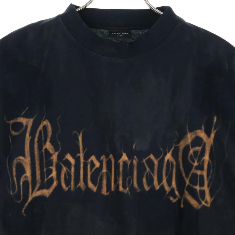 BALENCIAGA（バレンシアガ） 23AW ヘビーメタルロゴ ダメージ加工 長袖