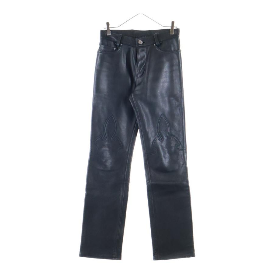 CHROME HEARTS（クロムハーツ） LTHR PANTS クロスボールボタン 5  
