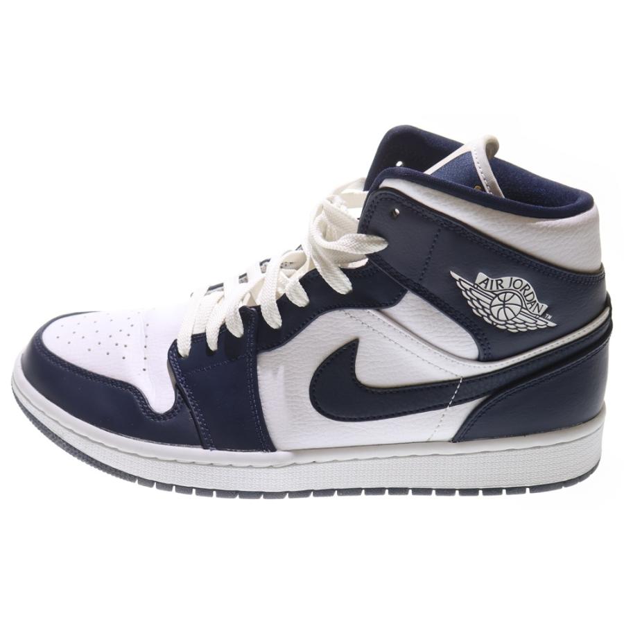 NIKE（ナイキ） AIR JORDAN 1 MID WHITE NAVY YELLOW エアジョーダン1