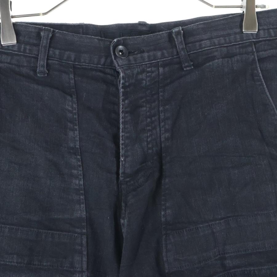 JULIUS ユリウス 14SS アークド デニム クロップド サルエルパンツ