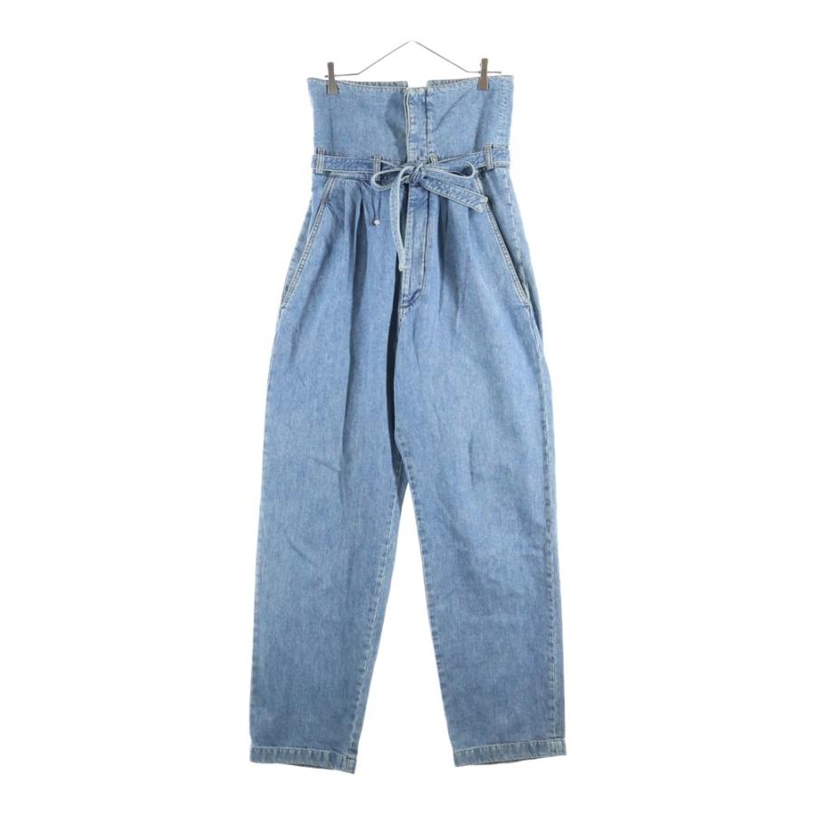 LOEWE ロエベ イタリア製 ベルト付 ハイウエスト ワイドチノ パンツ36 LOEWE ロエベ イタリア製 ベルト付 ハイウエスト ワイドチノ パンツ36