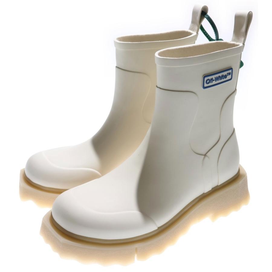 Off-white オフホワイト レインブーツ ラバー OFF-WHITE オフホワイト 22AW RUBBER RAIN BOOT サイドロゴ ラバー