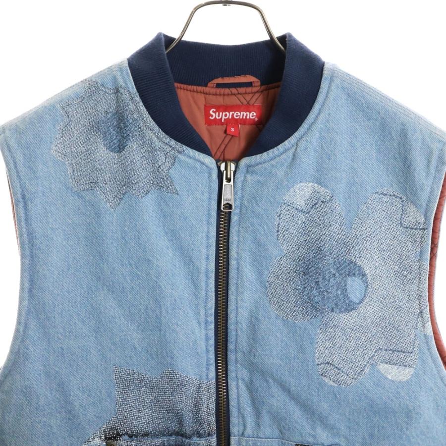 Supreme デニムベスト ネイト・ロウマン Sサイズ Supreme（シュプリーム） 22SS Nate Lowman Work Vest ネイトローマン