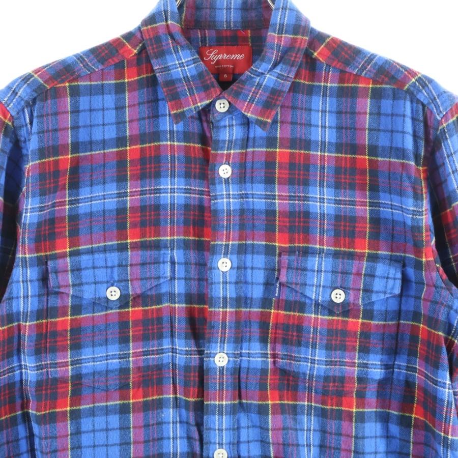Supreme（シュプリーム） フランネルチェック 長袖シャツ ブルー