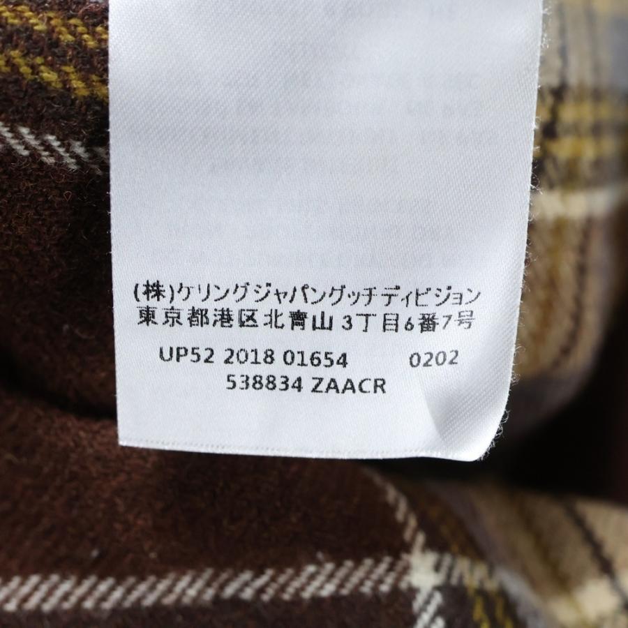 GUCCI（グッチ） Wool Checked L/S Shirt ウール チェック スタンド