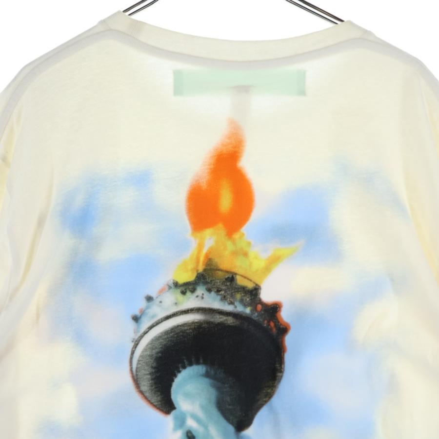 OFF-WHITE 自由の女神 Tシャツ OFF-WHITE オフホワイト 18AW LIBERTY L/S TEE 自由の女神 プリント