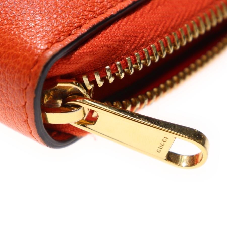 GUCCI（グッチ） ロゴエンボス ラウンドジップ レザー ロング