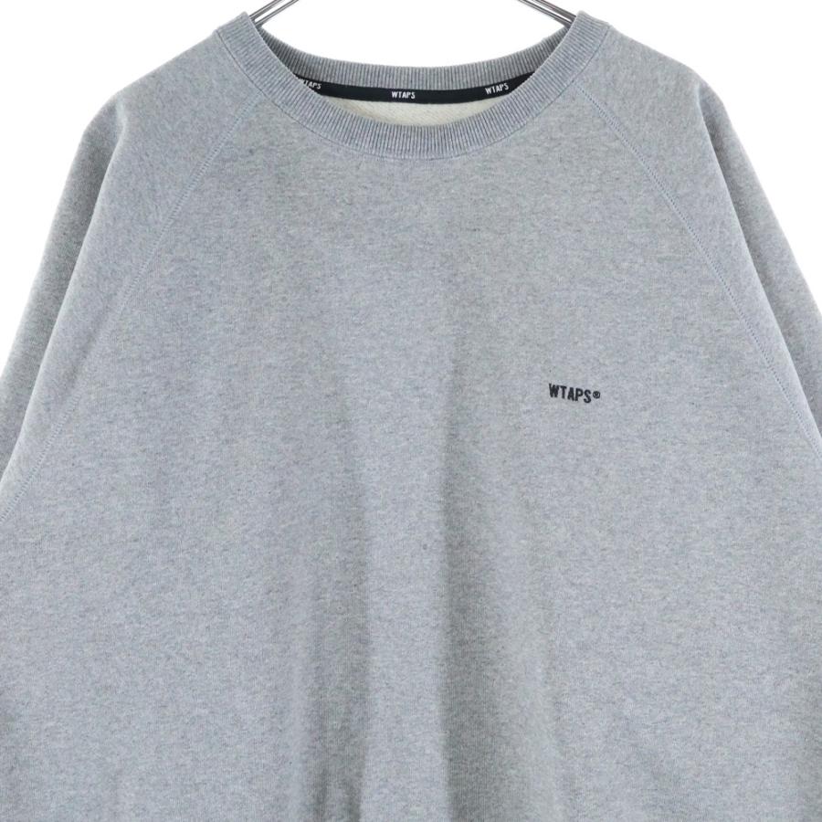 WTAPS グレー スウェットシャツ WTAPS（ダブルタップス） WTAPS WUT SWEATER COTTON ロゴ刺繍クルー