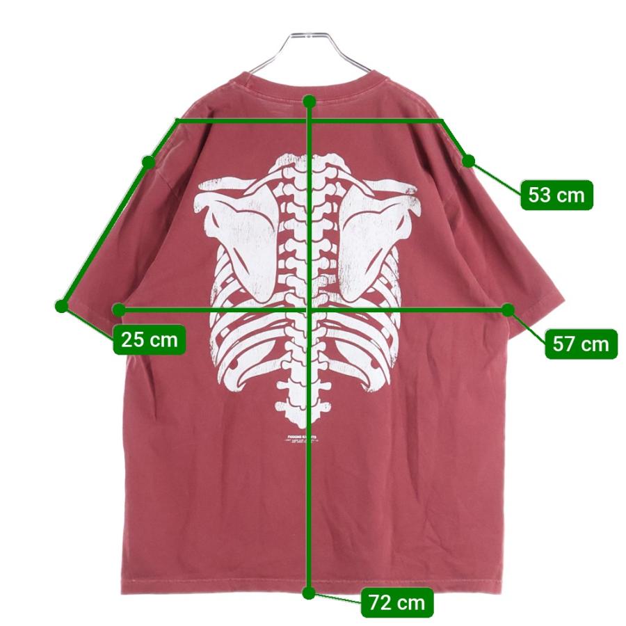 【美品】FR2 BONE ガーメント Tシャツ ヴィンテージ加工 希少XL 完売 FR2 エフアールツー BONE GARMENT DYE T-SHIRT ボーンプリント クルー