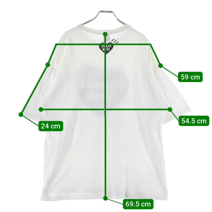 【希少モデル】ヒューマンメイド　ハートワッペン付　半袖　コットンニット　M 希少モデル】ヒューマンメイド ハートワッペン付 半袖 コットンニット