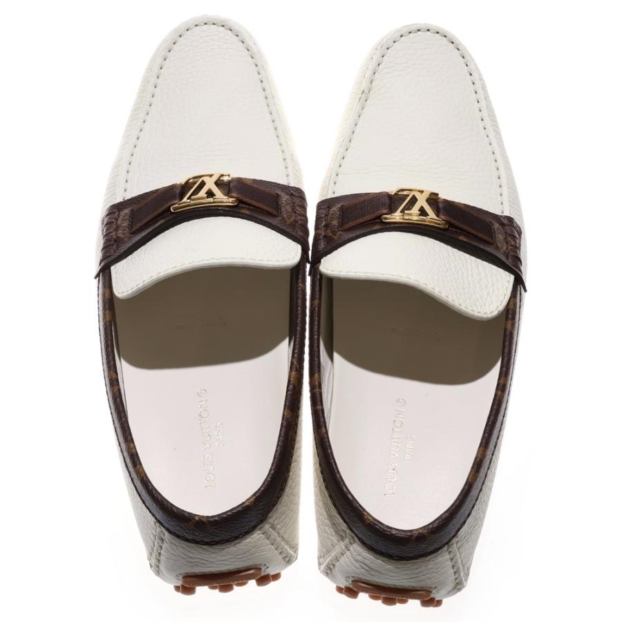 LOUIS VUITTON ルイヴィトン モノグラム LVロゴ レザー ローファー