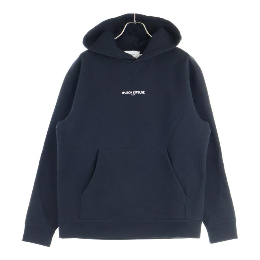 MAISON KITSUNE スエットパーカー M ブラック MAISON KITSUNE（メゾン キツネ） フロントロゴエンブロイダリー