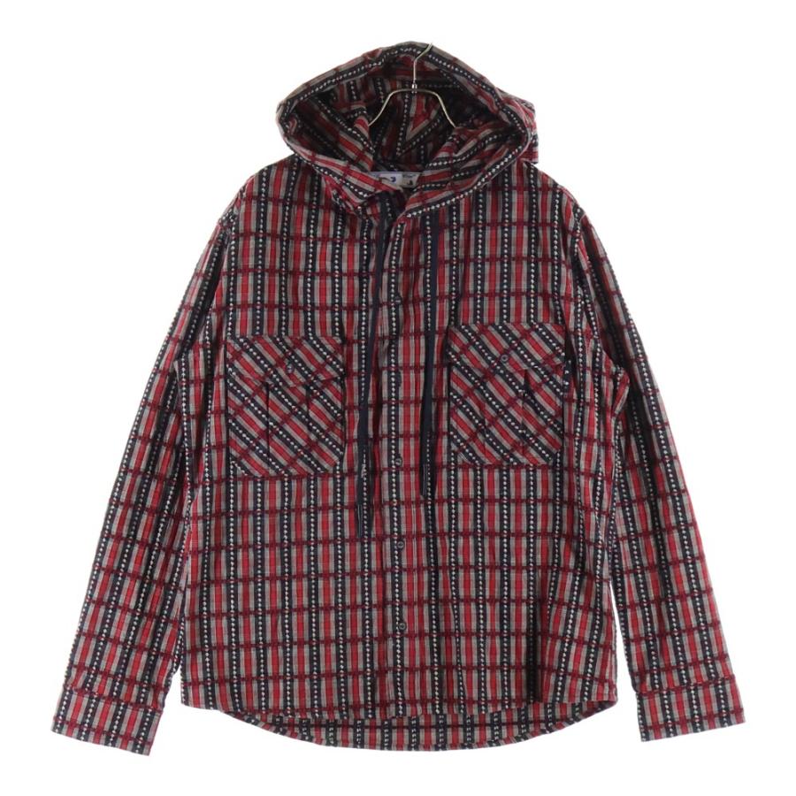 【Off White】チェック柄フード付きジップアップジャケット OFF-WHITE オフホワイト 20AW Plaid Hooded Jacket プレイド チェック